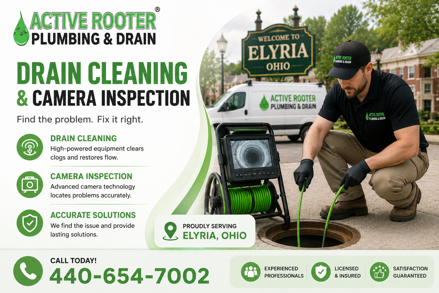 drain cleaning camera inspection